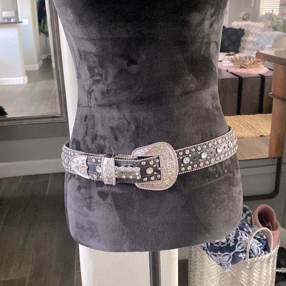 Beautiful black custom belt